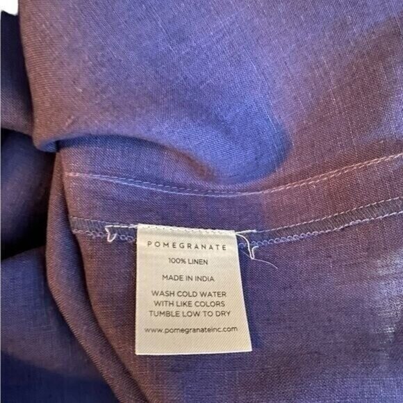 Pomegranate Womens Luxe Linen Babydoll Dress Small Lagenlook Beachy Oversized - Picture 10 of 11